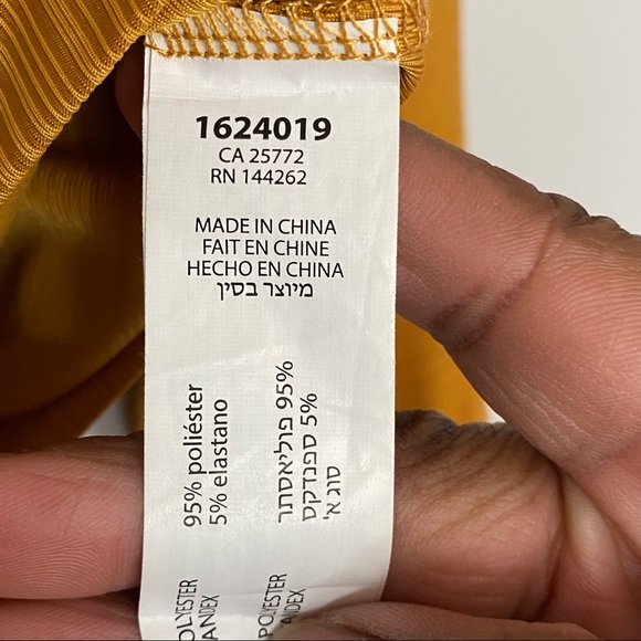 Dex Long Sleeve Mustard Yellow Draped Top - Picture 5 of 8